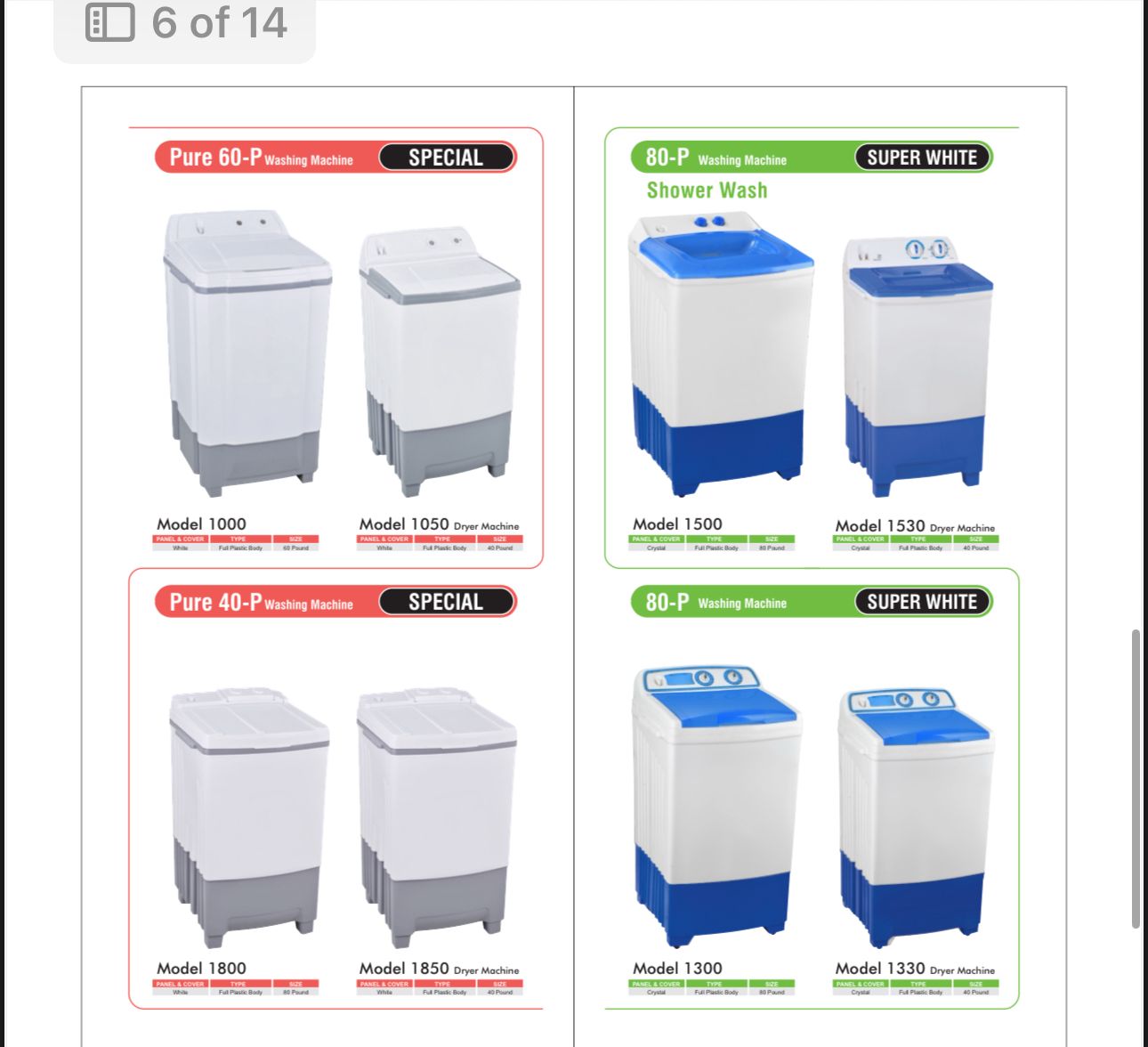 40-P/60-P/80-P Special Washing machine.