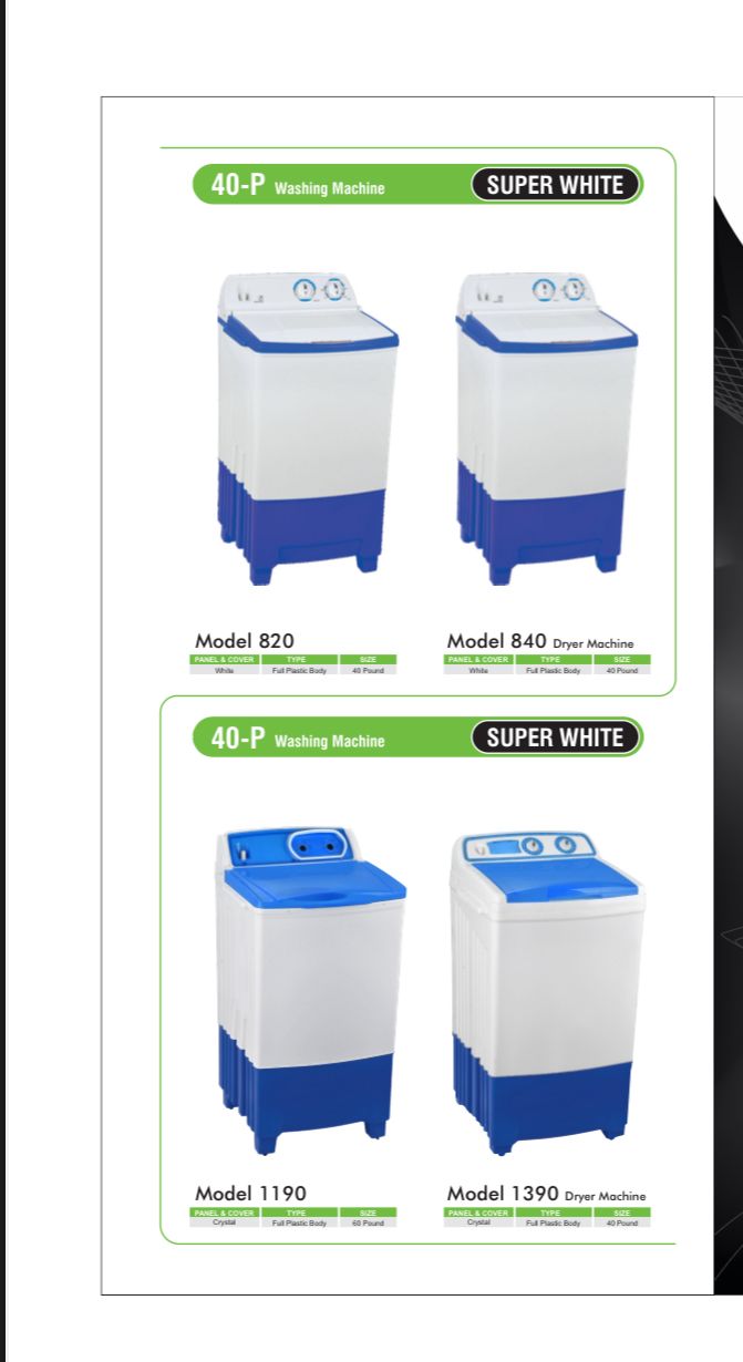 40-P Washing Machine.